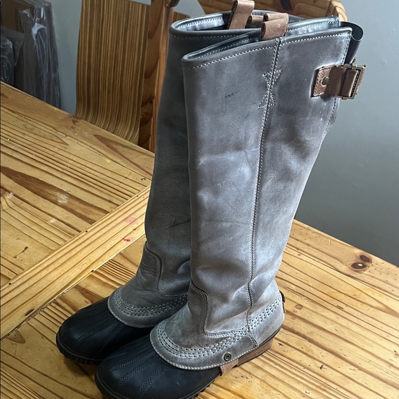 Sorel Slimpack Tall Equestrian Riding Boot Gray - Picture 8 of 11